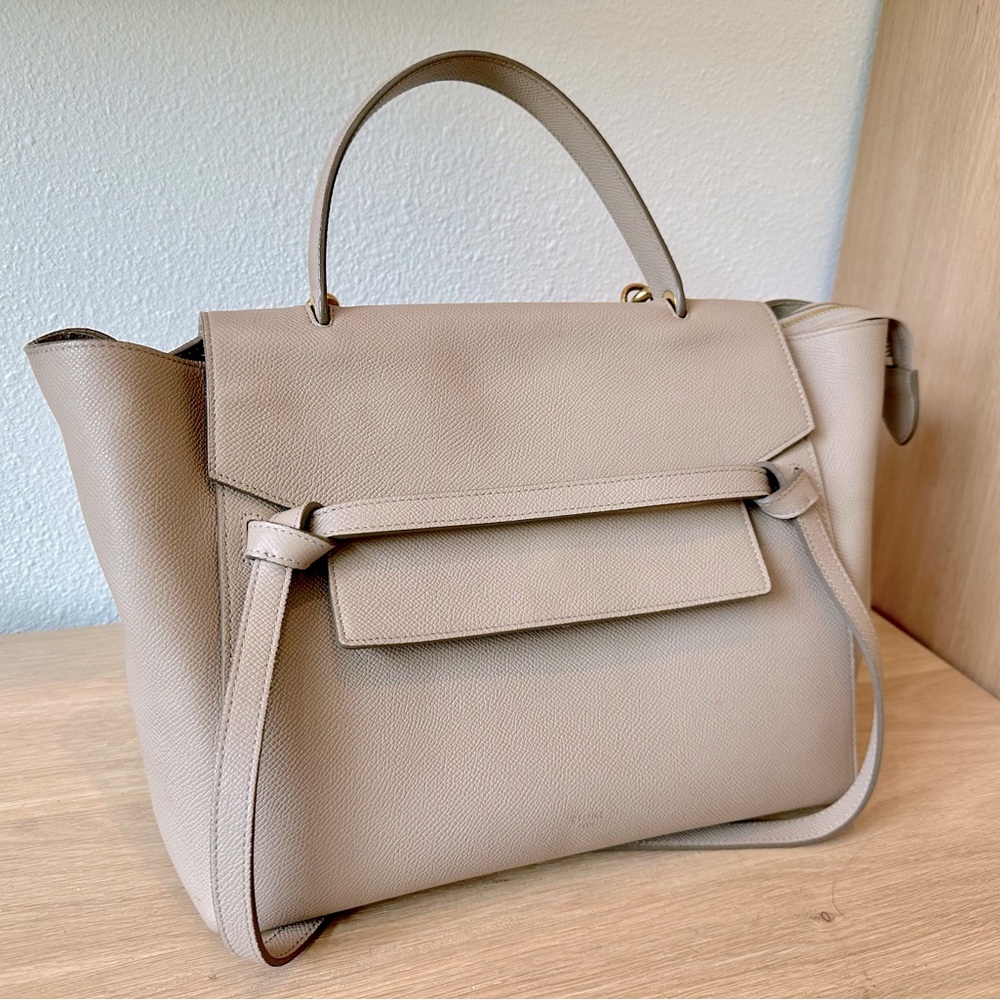 Celine Mini Belt Bag in Light Taupe